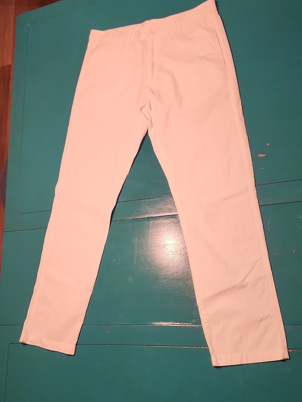 Calvin Klein Men's White Chinos